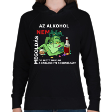 PRINTFASHION Rokonjárás - Női kapucnis pulóver - Fekete női pulóver, kardigán