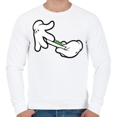 PRINTFASHION Roll it - Férfi pulóver - Fehér