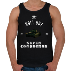 PRINTFASHION ROLLE OUT Super Conqeror - Férfi atléta - Fekete