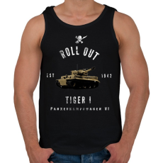 PRINTFASHION ROLLE OUT TIGER I - Férfi atléta - Fekete