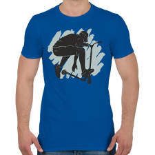 PRINTFASHION Roller - Férfi póló - Királykék férfi póló