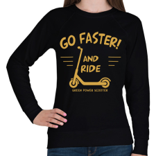 PRINTFASHION Roller - Go faster - Női pulóver - Fekete női pulóver, kardigán