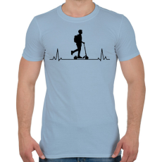 PRINTFASHION Roller szív - Férfi póló - Világoskék