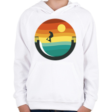 PRINTFASHION Rolleres - Gyerek kapucnis pulóver - Fehér