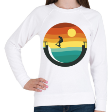 PRINTFASHION Rolleres - Női pulóver - Fehér