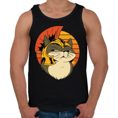 PRINTFASHION Római macska - Férfi atléta - Fekete