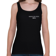 PRINTFASHION Római számos évforduló - fehér - Női atléta - Fekete