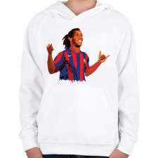 PRINTFASHION Ronaldinho - Gyerek kapucnis pulóver - Fehér gyerek pulóver, kardigán