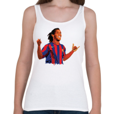 PRINTFASHION Ronaldinho - Női atléta - Fehér női trikó
