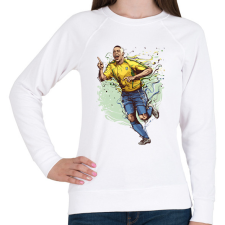 PRINTFASHION Ronaldo #9 - Női pulóver - Fehér női pulóver, kardigán