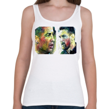 PRINTFASHION Ronaldo, Messi - Női atléta - Fehér női trikó