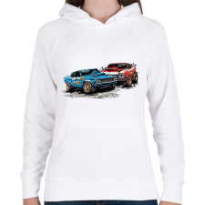 PRINTFASHION Roncsderbi - Női kapucnis pulóver - Fehér női pulóver, kardigán