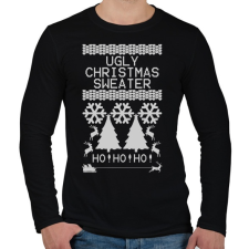 PRINTFASHION Ronda pulcsi - Férfi hosszú ujjú póló - Fekete férfi póló