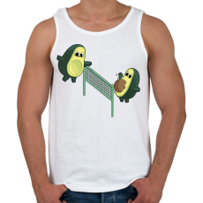 PRINTFASHION Röpis avokádók - Férfi atléta - Fehér