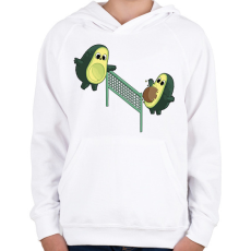 PRINTFASHION Röpis avokádók - Gyerek kapucnis pulóver - Fehér