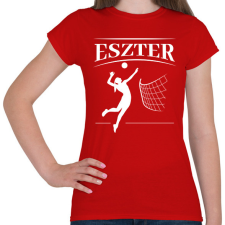 PRINTFASHION Röpis lány - Névvel - Női póló - Piros női póló