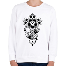 PRINTFASHION Rose-01 - Gyerek pulóver - Fehér gyerek pulóver, kardigán