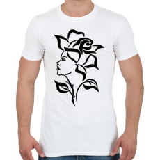 PRINTFASHION rose  - Férfi póló - Fehér