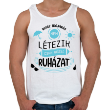 PRINTFASHION Rossz időjárás nem létezik - Férfi atléta - Fehér atléta, trikó