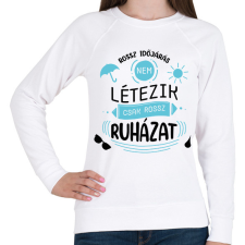 PRINTFASHION Rossz időjárás nem létezik - Női pulóver - Fehér női pulóver, kardigán