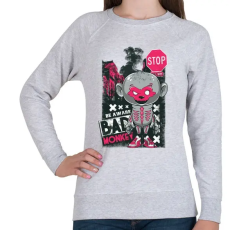 PRINTFASHION Rossz majom - Női pulóver - Sport szürke