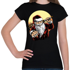 PRINTFASHION Rossz télapó - Női póló - Fekete