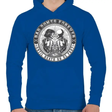 PRINTFASHION Rosszcsontok mindörökké - Férfi kapucnis pulóver - Királykék
