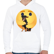 PRINTFASHION Rottweiler - Férfi kapucnis pulóver - Fehér