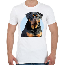 PRINTFASHION Rottweiler - Férfi póló - Fehér férfi póló