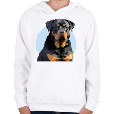 PRINTFASHION Rottweiler - Gyerek kapucnis pulóver - Fehér gyerek pulóver, kardigán