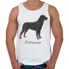 PRINTFASHION Rottweiler kutya - Férfi atléta - Fehér atléta, trikó