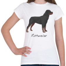 PRINTFASHION Rottweiler kutya - Női póló - Fehér női póló