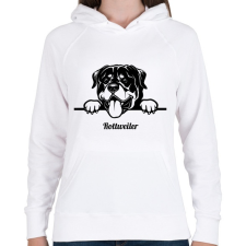 PRINTFASHION Rottweiler - Női kapucnis pulóver - Fehér női pulóver, kardigán