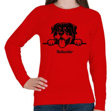 PRINTFASHION Rottweiler - Női pulóver - Piros
