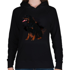 PRINTFASHION rotweiler - Női kapucnis pulóver - Fekete női pulóver, kardigán