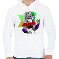 PRINTFASHION Roxanne fnaf - Férfi kapucnis pulóver - Fehér férfi pulóver, kardigán