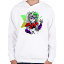 PRINTFASHION Roxanne fnaf - Gyerek kapucnis pulóver - Fehér gyerek pulóver, kardigán