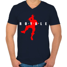 PRINTFASHION Royale Air - Férfi V-nyakú póló - Sötétkék