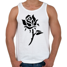 PRINTFASHION Rózsa - fekete - Férfi atléta - Fehér