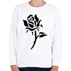 PRINTFASHION Rózsa - fekete - Gyerek pulóver - Fehér