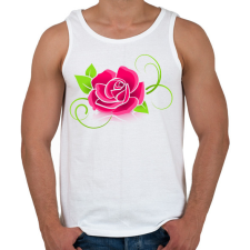 PRINTFASHION Rózsa  - Férfi atléta - Fehér atléta, trikó