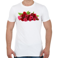 PRINTFASHION Rózsa - Férfi póló - Fehér