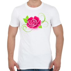 PRINTFASHION Rózsa  - Férfi póló - Fehér