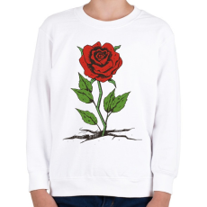 PRINTFASHION Rózsa - Gyerek pulóver - Fehér