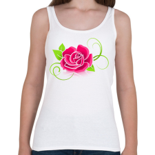 PRINTFASHION Rózsa  - Női atléta - Fehér női trikó