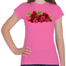 PRINTFASHION Rózsa - Női póló - Rózsaszín