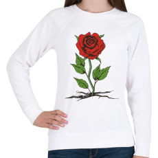 PRINTFASHION Rózsa - Női pulóver - Fehér
