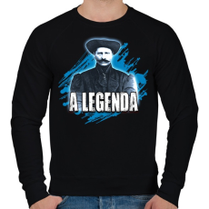 PRINTFASHION Rózsa Sándor a legenda - Férfi pulóver - Fekete