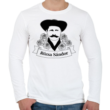 PRINTFASHION Rózsa Sándor - Magyar - Férfi hosszú ujjú póló - Fehér férfi póló