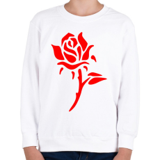 PRINTFASHION Rózsa - vörös - Gyerek pulóver - Fehér